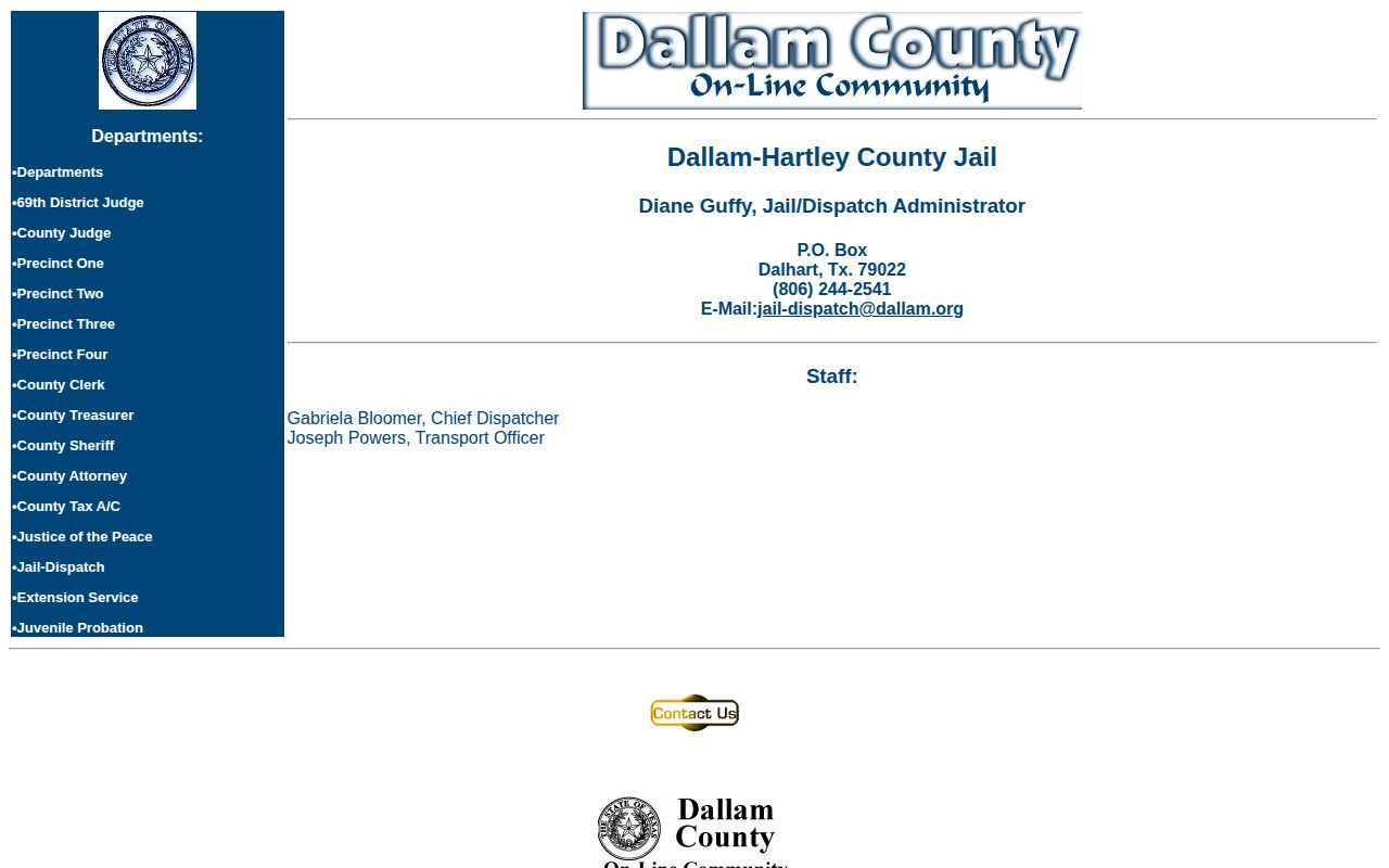 Official Dallam County release jail endpoint